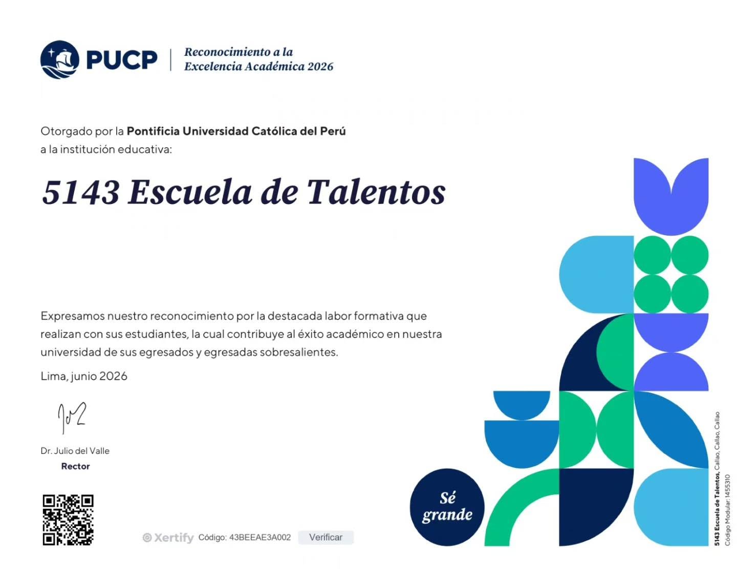 Actividades de la Escuela de Talentos